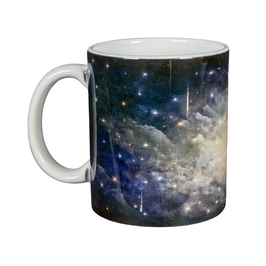 Black Cat Moon Ceramic Mug 11oz Boho Gothic Coffee Cup Hand Wash Only