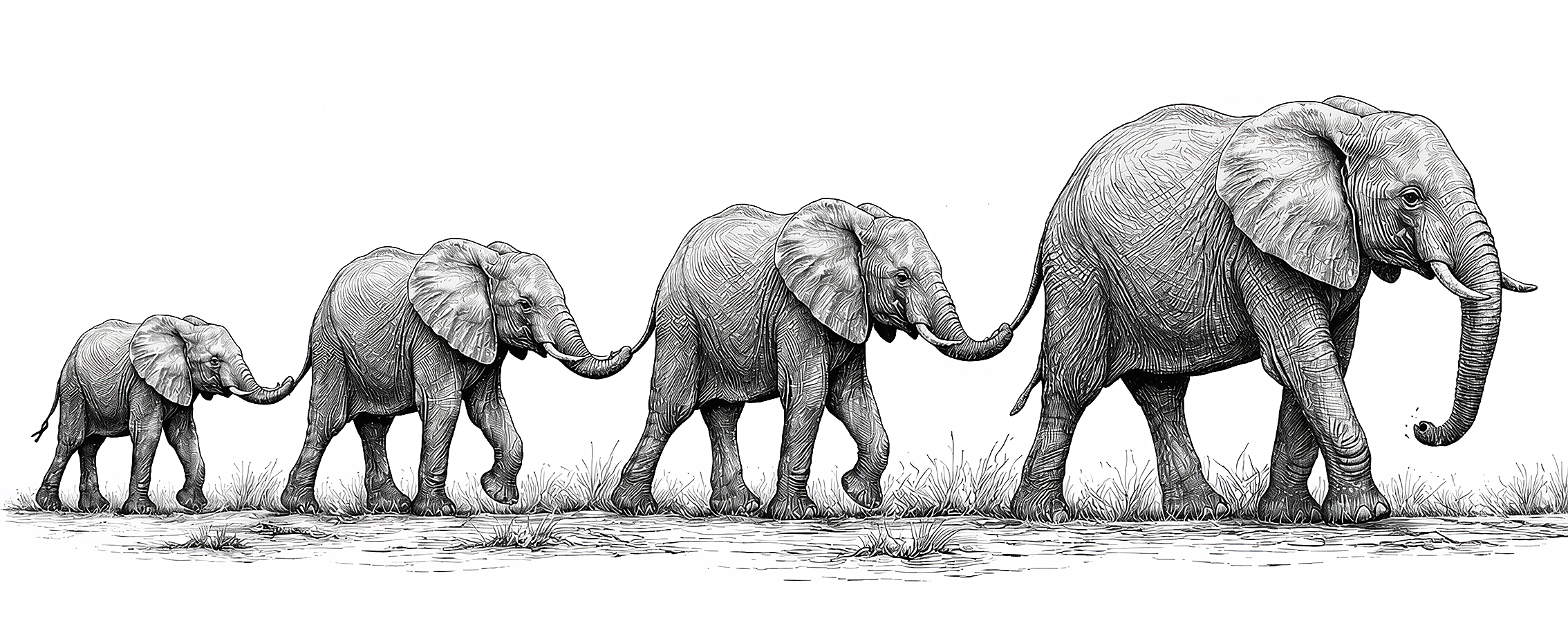 Elephant Family Ceramic Mug 11oz Wildlife Animal Coffee Cup Hand Wash Only