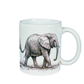 Elephant Family Ceramic Mug 11oz Wildlife Animal Coffee Cup Hand Wash Only