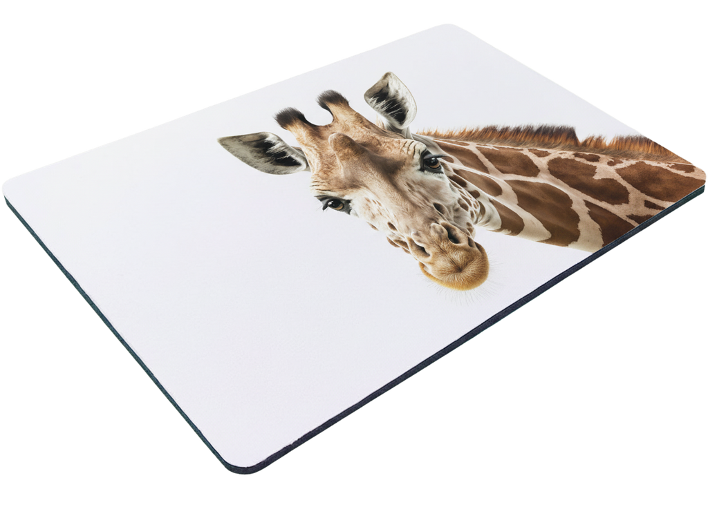 Giraffe Close-Up Mouse Mat 28x20cm – Wildlife Animal Desk Mouse Pad Non-Slip