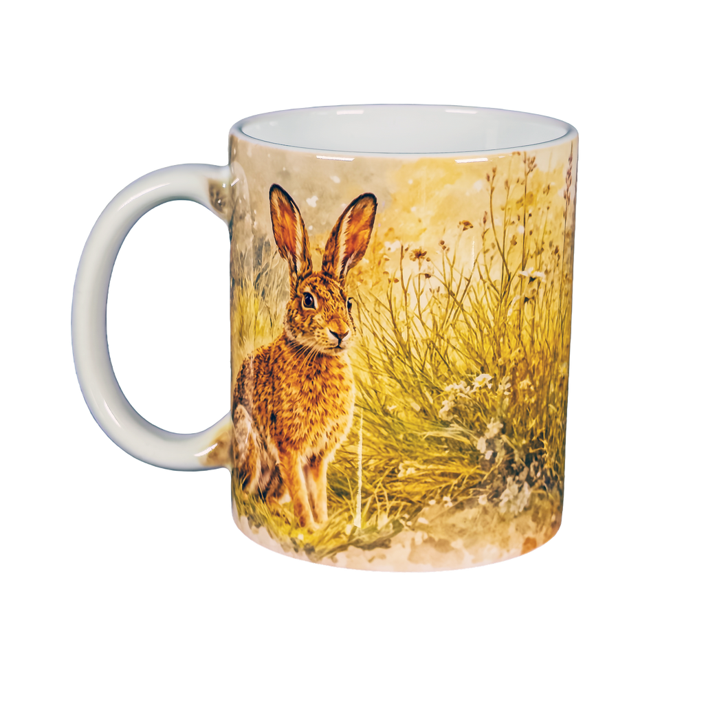 Hare Wildlife Ceramic Mug 11oz Rabbit Nature Coffee Cup Hand Wash Only
