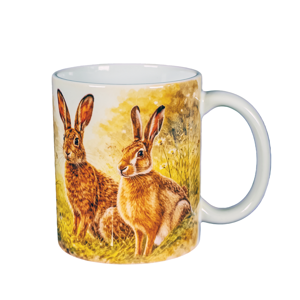 Hare Wildlife Ceramic Mug 11oz Rabbit Nature Coffee Cup Hand Wash Only