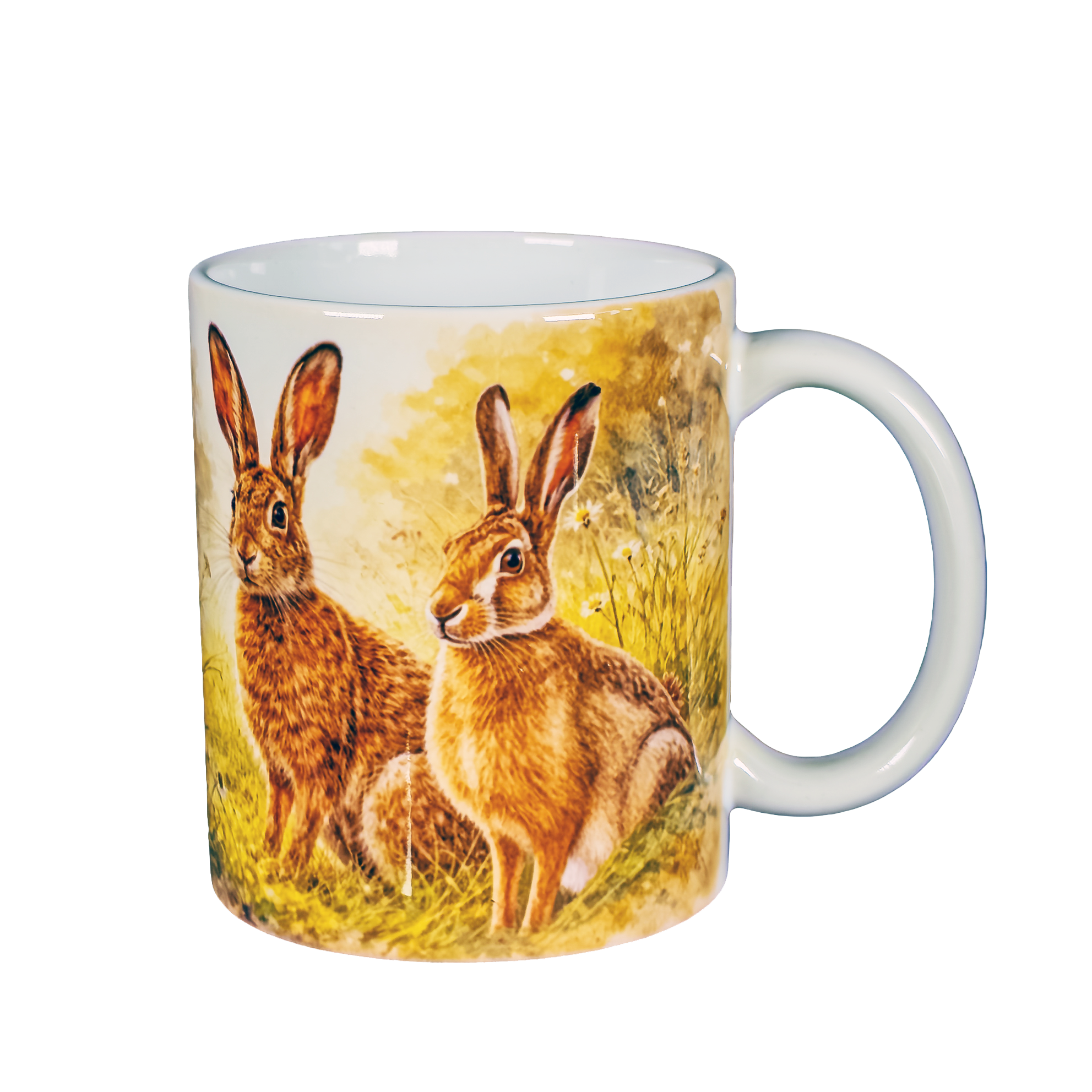 Hare Wildlife Ceramic Mug 11oz Rabbit Nature Coffee Cup Hand Wash Only
